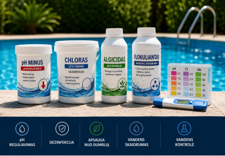 5 prodotti chimici essenziali per la piscina