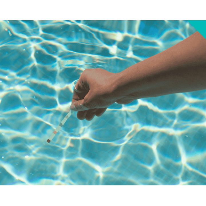 Strisce reattive rapide per l'analisi dell'acqua: pH, Cl, Br, 50 pezzi