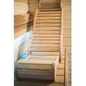 Lettino relax per sauna, ontano nero - 1