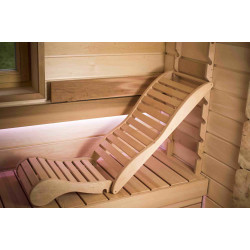 Lettino relax per sauna, ontano nero