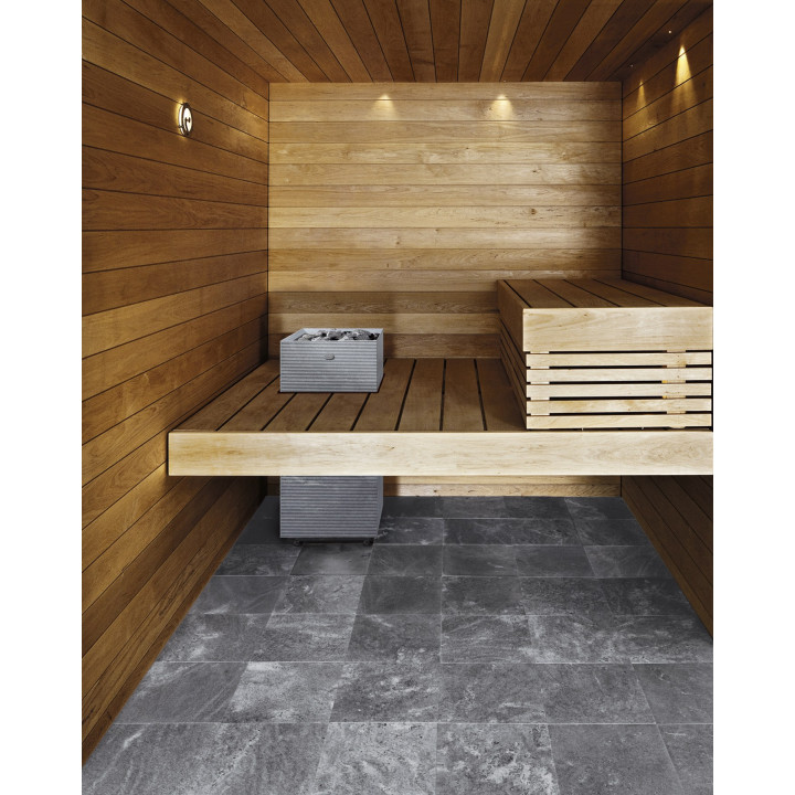 Stufa elettrica per sauna TULIKIVI TUISKU RIGATA con pannello di controllo