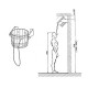 Secchio per doccia fredda Sawo, pino, 18 L