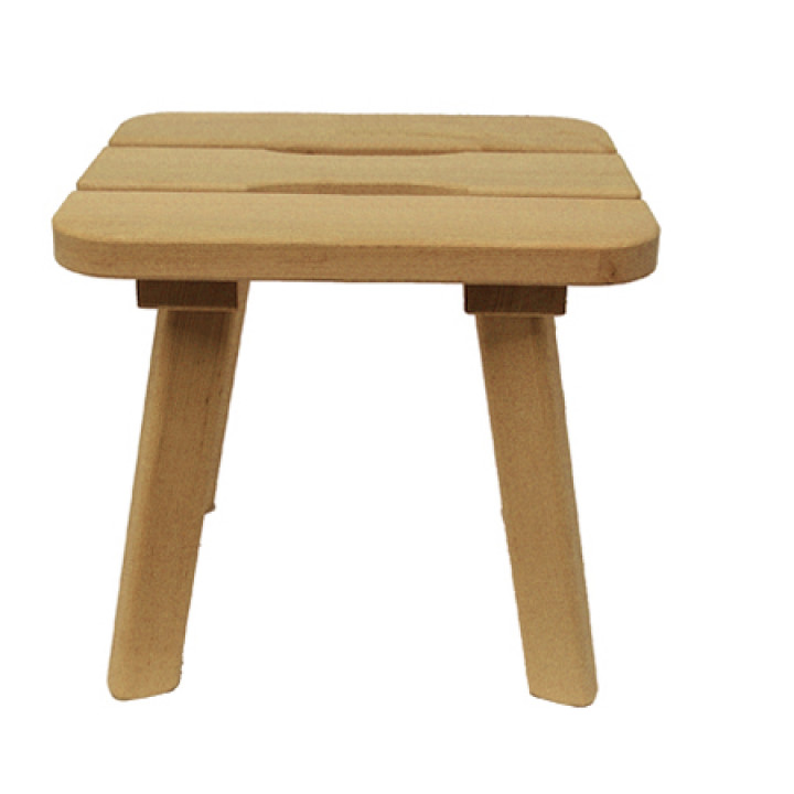 Sgabello in ontano, M 400 x 300 x 410 mm