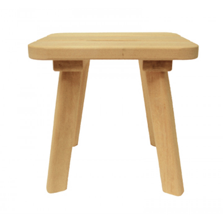 Sgabello in ontano, S 320 x 300 x 310 mm