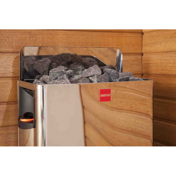 Riscaldatore elettrico per sauna - HARVIA The Wall SW80 8,0 kW con pannello di controllo