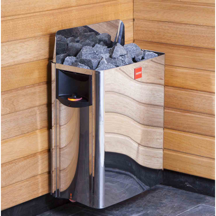 Riscaldatore elettrico per sauna - HARVIA The Wall SW80 8,0 kW con pannello di controllo