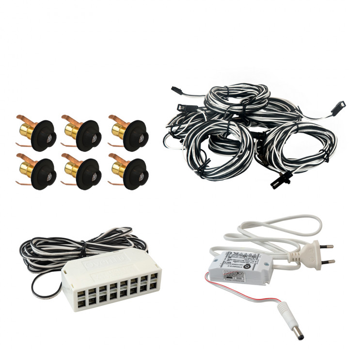 Illuminazione per sauna Led Lite 6, nera