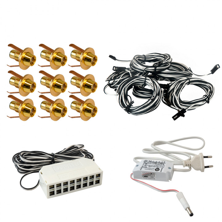 Illuminazione per sauna Led Lite 9, oro