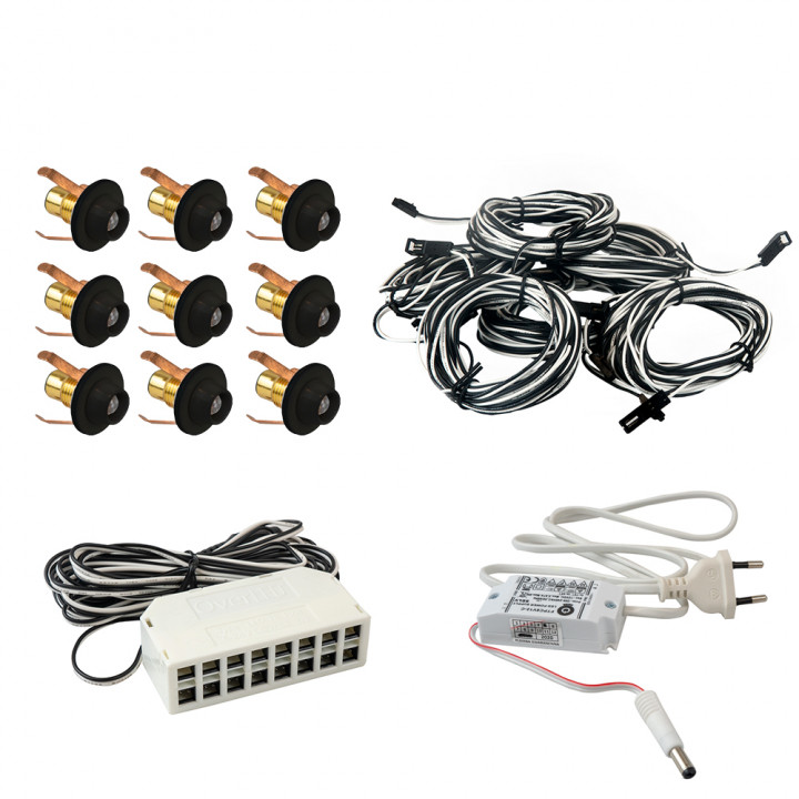 Illuminazione per sauna Led Lite 9, nera
