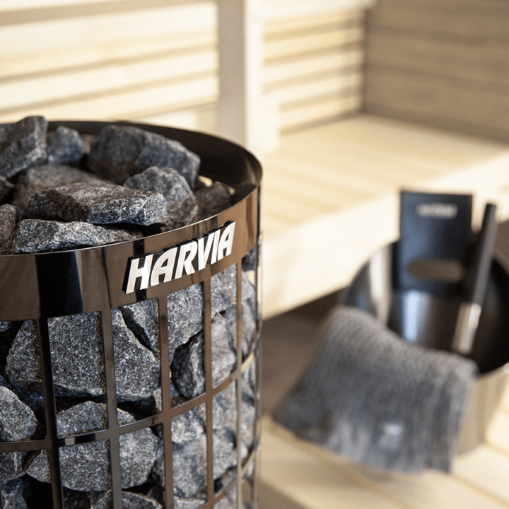 Riscaldatore elettrico per sauna - HARVIA Cilindro Black Steel PC66 6,6 kW