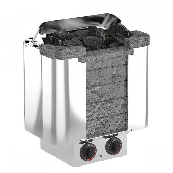 Riscaldatore elettrico per sauna – SAWOTEC Cumulus, con unità di controllo