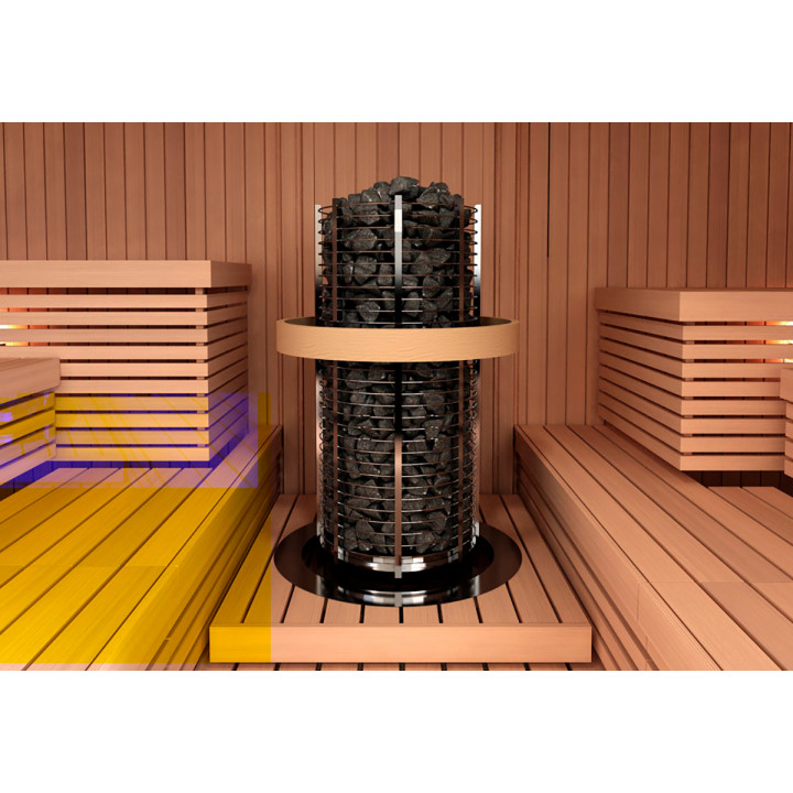 Stufa elettrica per sauna – SAWOTEC Tower, senza unità di controllo