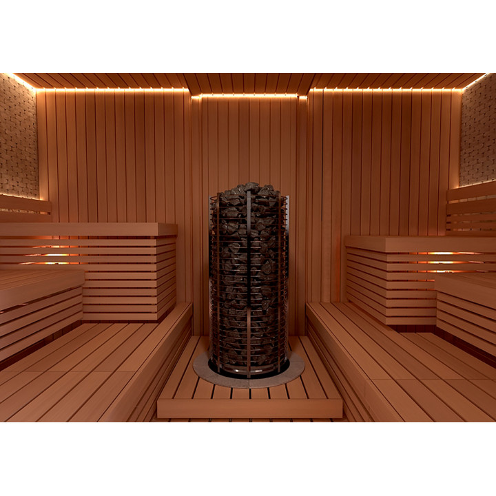 Stufa elettrica per sauna – SAWOTEC Tower, senza unità di controllo