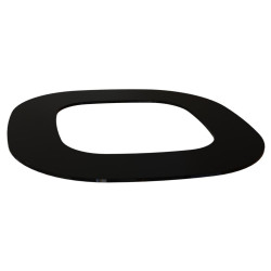 Flangia di incasso - HELO Himalaya, vetro nero  Flangia di incasso - HELO Himalaya, vetro nero