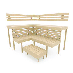 Panca modulare per sauna OPTIMAL, Aspen  Panca modulare per sauna OPTIMAL, Aspen