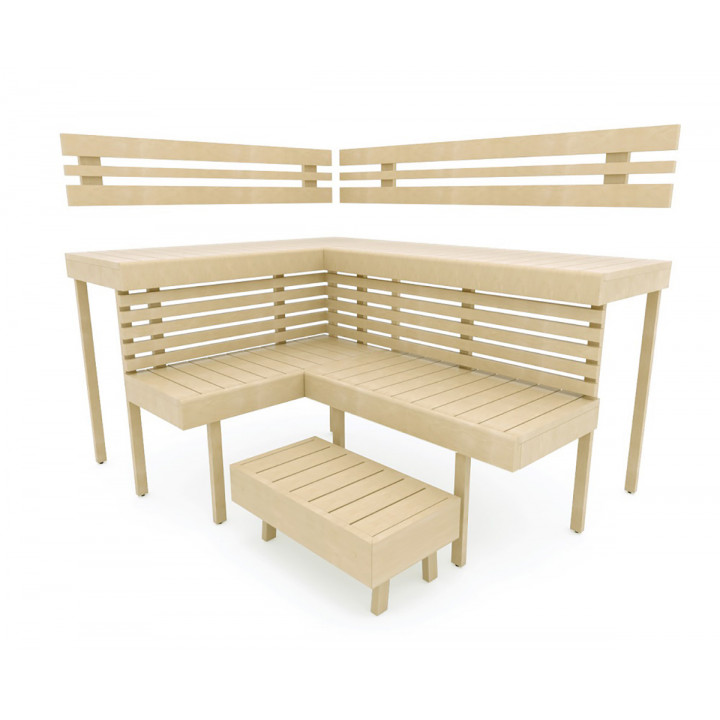 Panca modulare per sauna OPTIMAL, Aspen