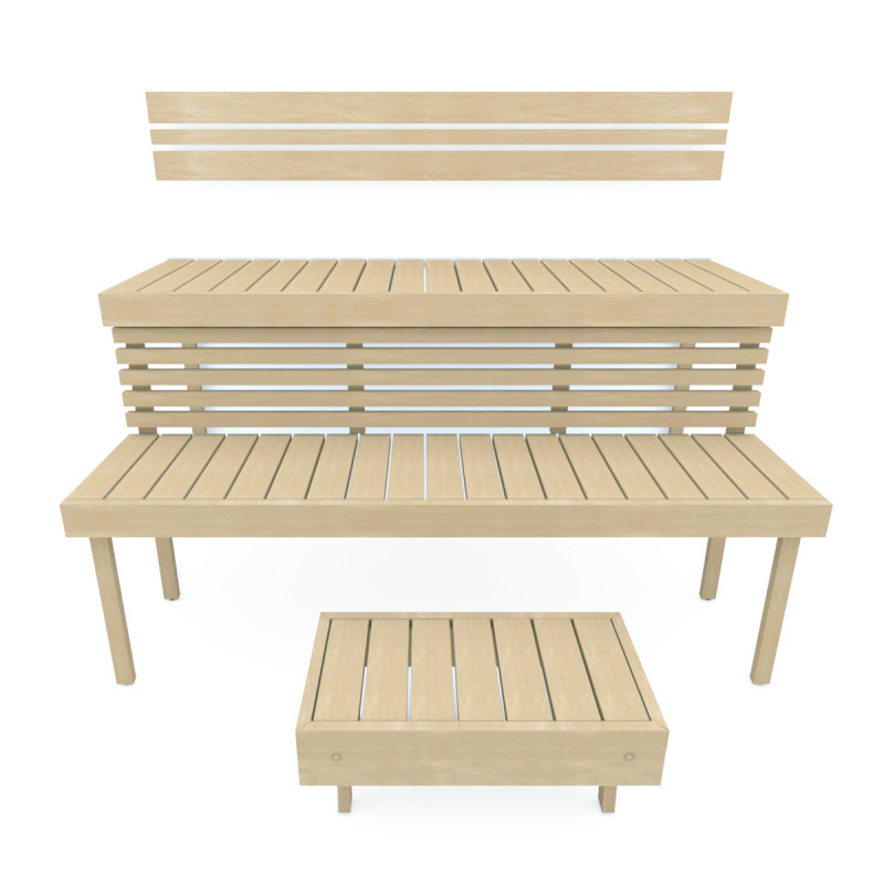 Panca modulare per sauna STANDART, Aspen