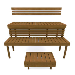 Panca modulare per sauna STANDART, Thermo-aspen  Panca modulare per sauna STANDART, Thermo-aspen
