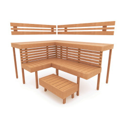 Panca modulare per sauna OPTIMAL, Ontano  Panca modulare per sauna OPTIMAL, Ontano