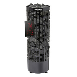 Stufa elettrica per sauna - HARVIA Cilindro Black Steel PC70XE 6,8 kW