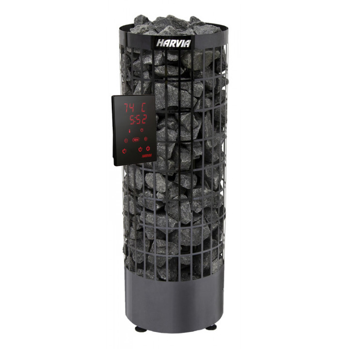 Riscaldatore elettrico per sauna - HARVIA Cilindro Black Steel PC70XE 6,8 kW, articolo da esposizione