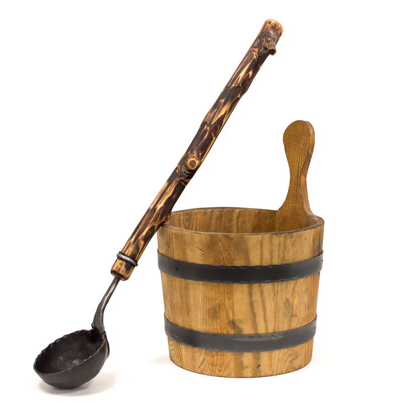 Secchio e mestolo Legend forgiati set 7,0 L