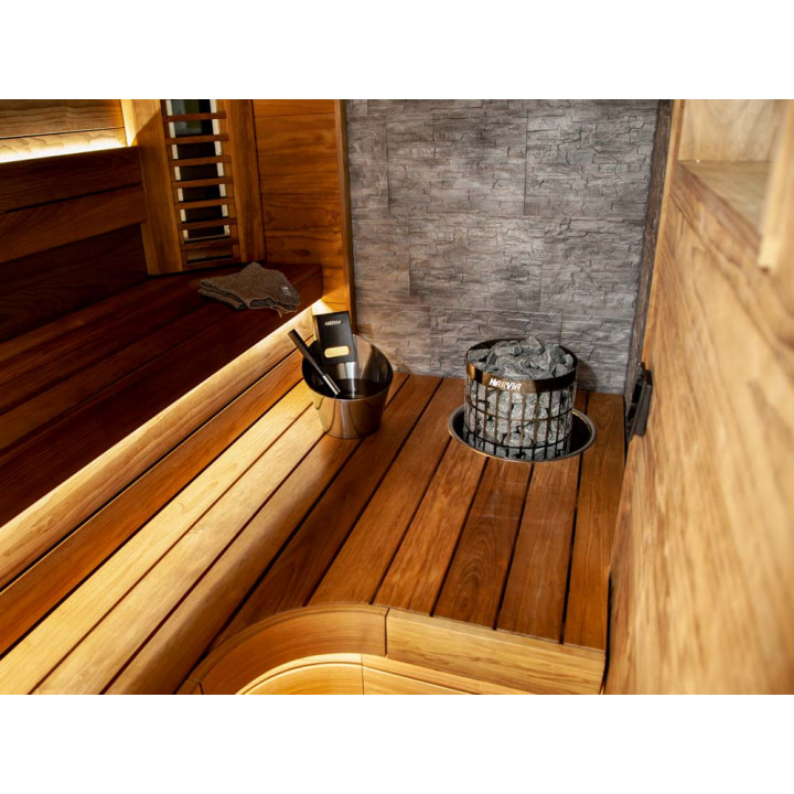 Riscaldatore elettrico per sauna - HARVIA Cilindro Black Steel PC70XE 6,8 kW, articolo da esposizione