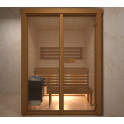 Cabina sauna con vetro, 150x120cm - 0