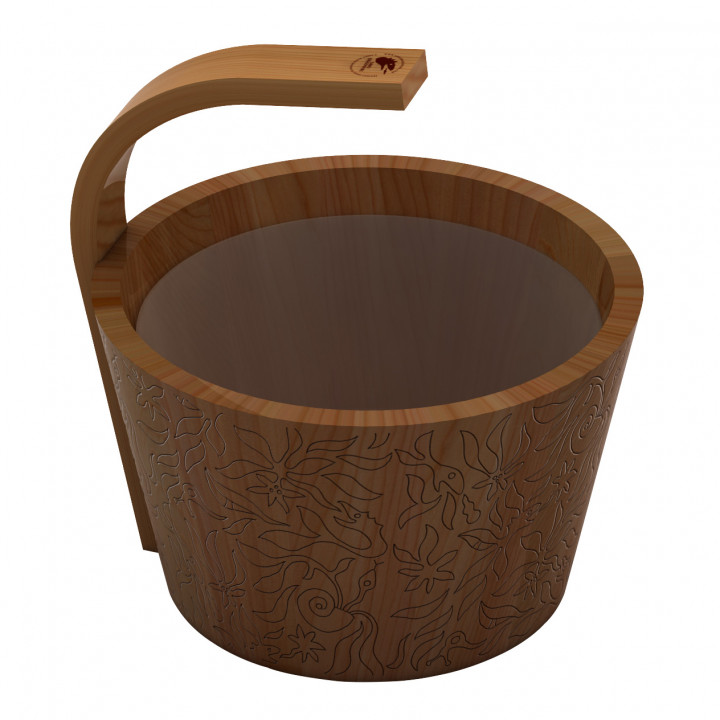 Secchio per acqua a vapore SAWO, cedro, 4 l