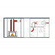 Ventilatore per sauna VOK-T 150°C, 135/Ø100mm, con valvola di ritorno