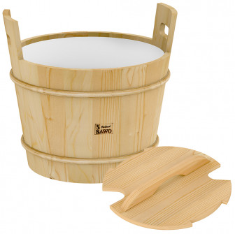 Secchio in legno SAWO con coperchio, pino 40 l