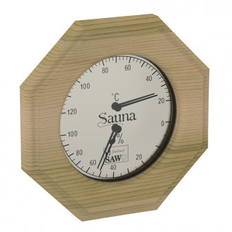 Termoigrometro SAWO 241-THD, ottagonale, cedro