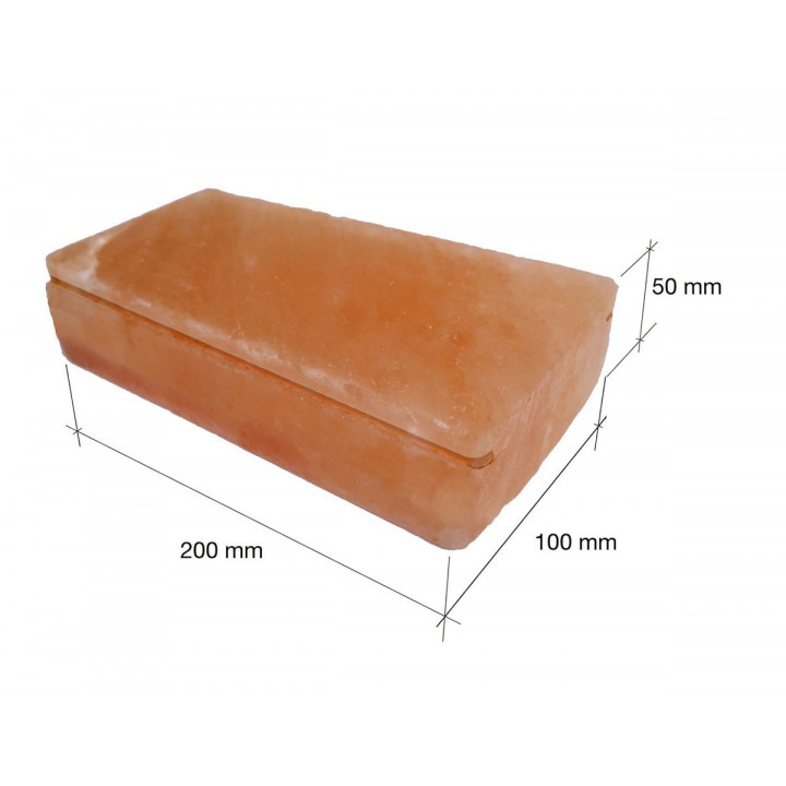 Mattoni di sale himalayano levigati con intaglio 200x100x50mm