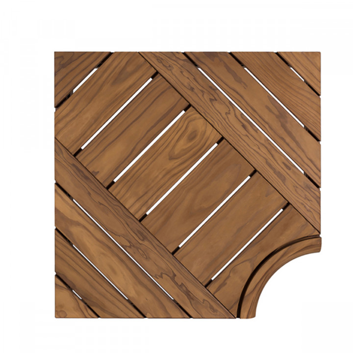 Modulo angolare per panche da sauna modulari, in pino
