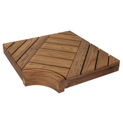 Modulo angolare per panche modulari sauna, Pino  Modulo angolare per panche modulari sauna, Pino