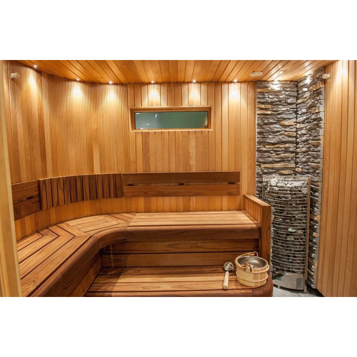 Modulo angolare per panche da sauna modulari, in pino