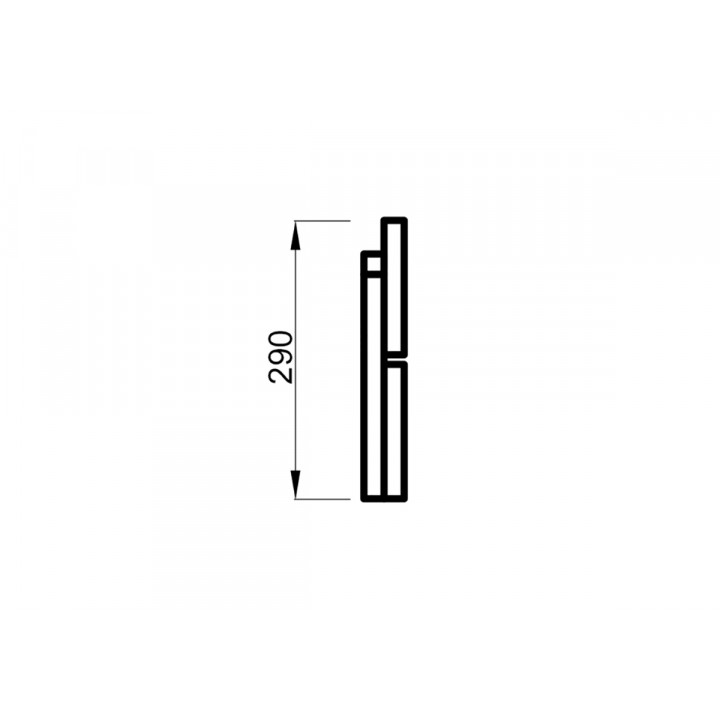 Schienale, pino trattato termicamente 42x290x1750-2350mm