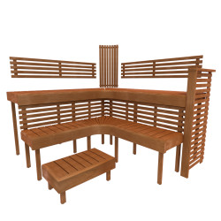 Panca modulare per sauna PREMIUM, Thermo Aspen  Panca modulare per sauna PREMIUM, Thermo Aspen