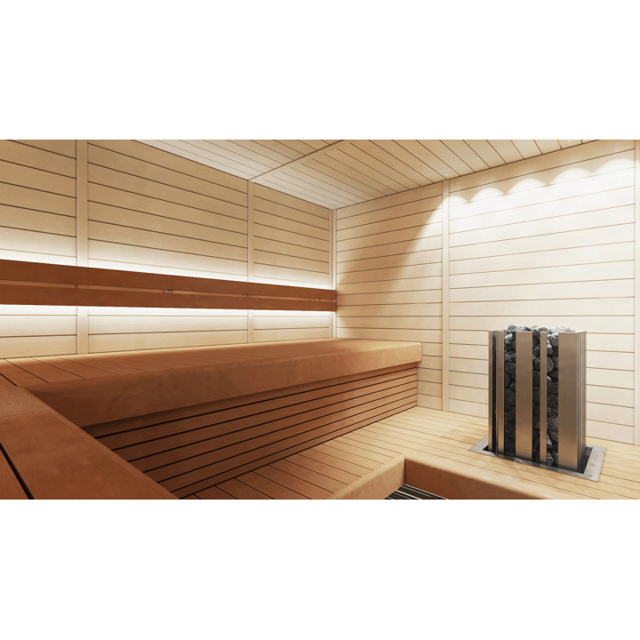 Rivestimento sauna Aspen, 15 x 90, 6 pz., Classe A