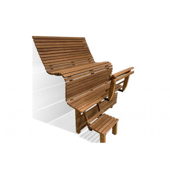 Panca sauna modulare ERGONOMIC, Thermo pioppo
