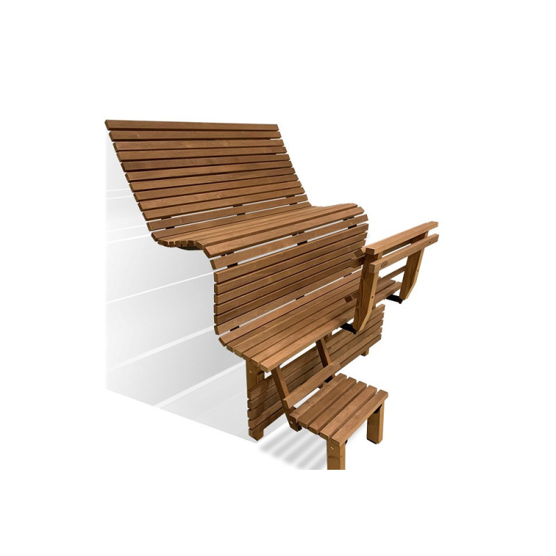 Panca sauna modulare ERGONOMIC, Thermo pioppo