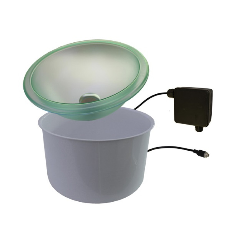 Ciotola illuminata a LED CARIITTI con valvola di scarico dell'acqua 5 l