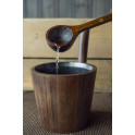 Secchio da sauna Rento in bambù scuro con inserto nero, 5 L - 1