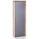 Porte per sauna in vetro AD STANDARD, vetro opaco, 80 x 190, legno di ontano, grigio opaco