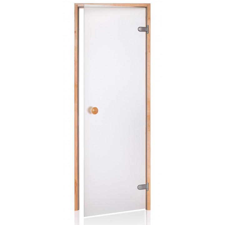 Porte per sauna in vetro AD STANDARD, vetro opaco, 80 x 210, ontano, trasparente opaco
