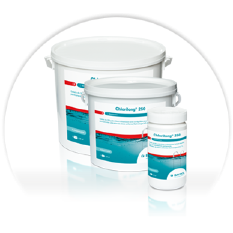 Compresse di cloro lentamente solubili Chlorilong 200, 5 kg