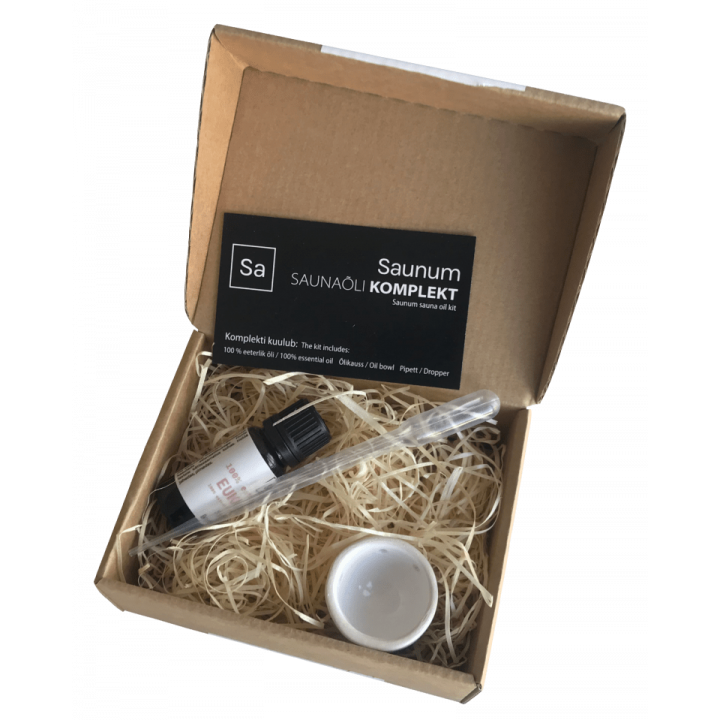 Set SAUNUM con olio essenziale