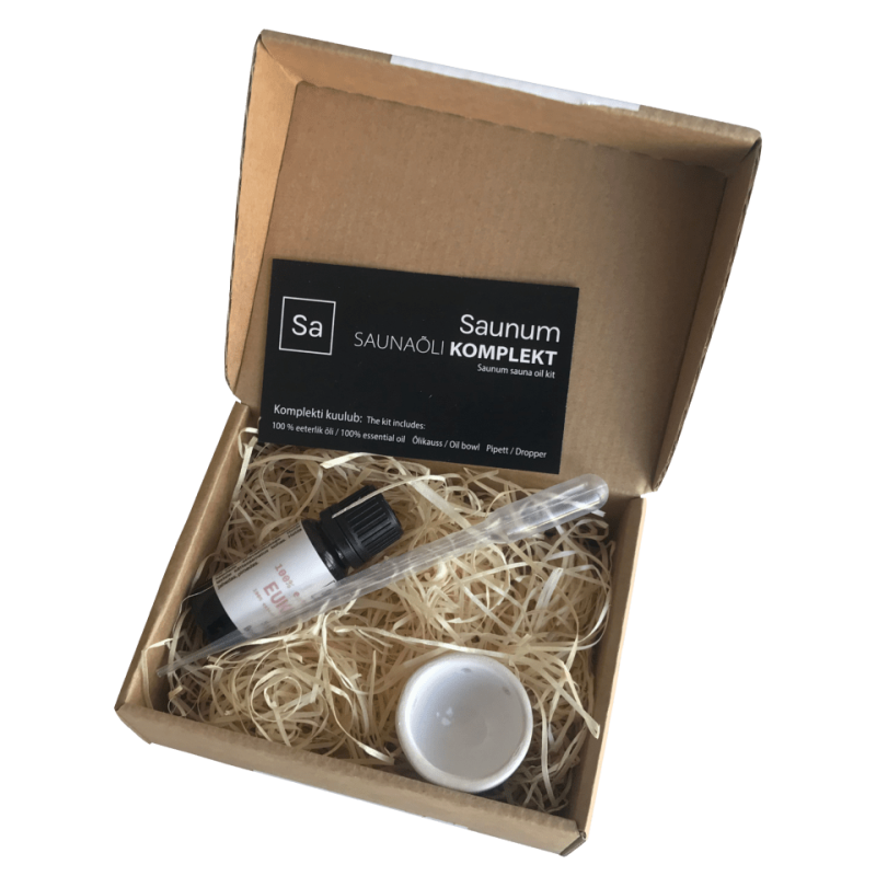 Set SAUNUM con olio essenziale