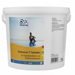 Cloro a lenta dissoluzione CHEMOCLOR T-Compresse da 20 g, 5 kg  Cloro a lenta dissoluzione CHEMOCLOR T-Compresse da 20 g, 5 kg