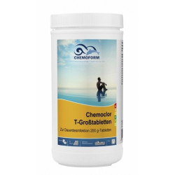 Cloro a lenta dissoluzione CHEMOCLOR T-Compresse da 200 g, 1 kg  Cloro a lenta dissoluzione CHEMOCLOR T-Compresse da 200 g, 1 kg